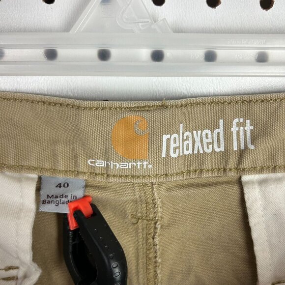 Carhartt Cargo Short Khaki Tan Size 38 Work Wear Vintage Relaxed Fit‎ 103542 253 - Picture 5 of 7